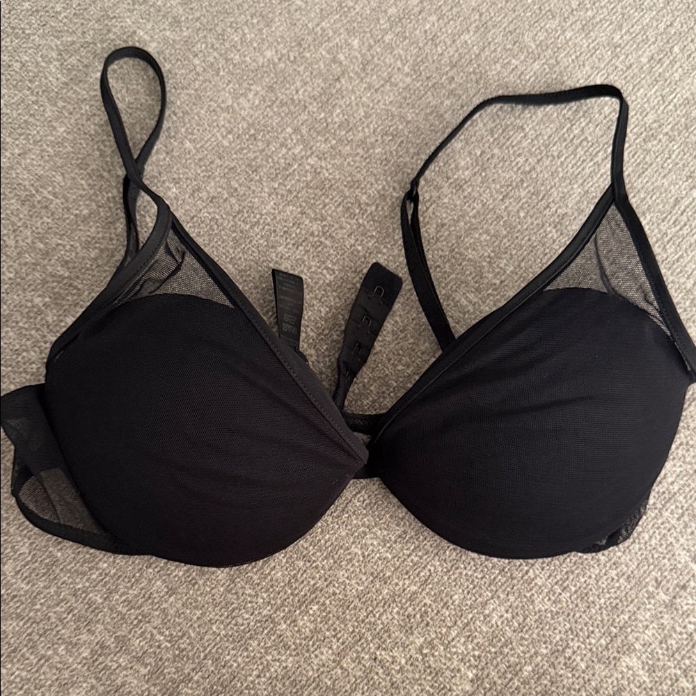Chic Black Mesh Bra